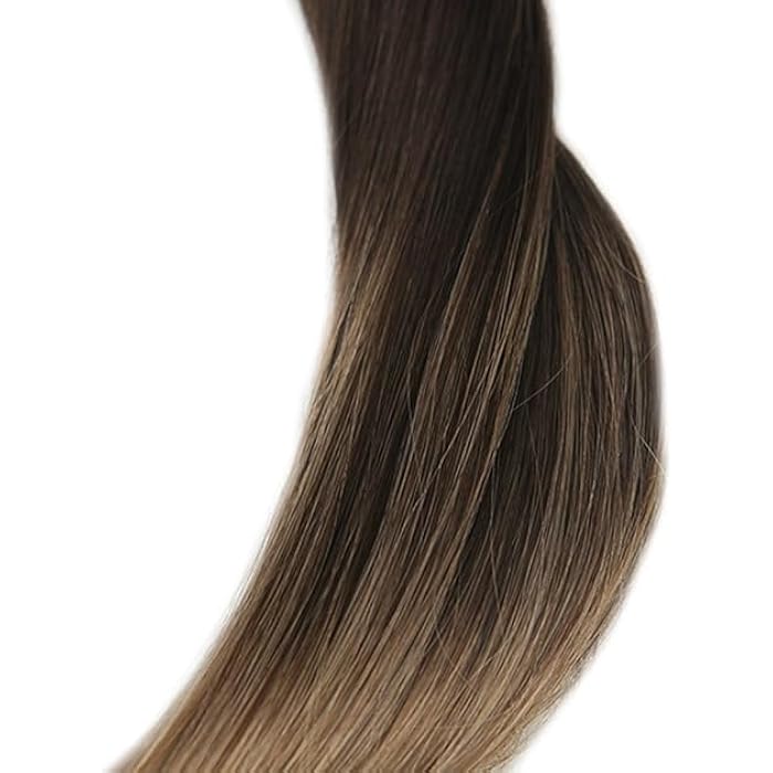 ECIF Body Wave Hair Extensions, Long Black to Brown Highlighted Hair Extensions Low Heat Blowouts Natural Looking - Image 4
